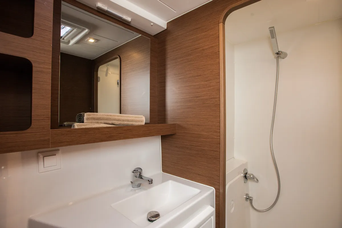 Head on Waterworld, a Lagoon 42 catamaran at Capo d'Orlando, Italy