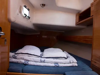 Cabin on (1132 BG) (sails 2015), a Bavaria 38 Cruiser sailboat at Grad Biograd na Moru, Croatia
