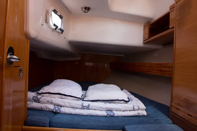 Cabin on (1132 BG) (sails 2015), a Bavaria 38 Cruiser sailboat at Grad Biograd na Moru, Croatia