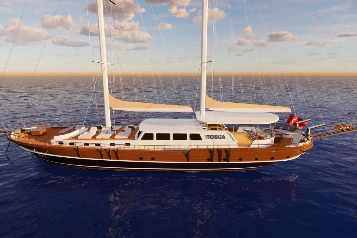 Exterior view of Tosca, a Gulet Motoryacht motor yacht at Marmaris, Turkey