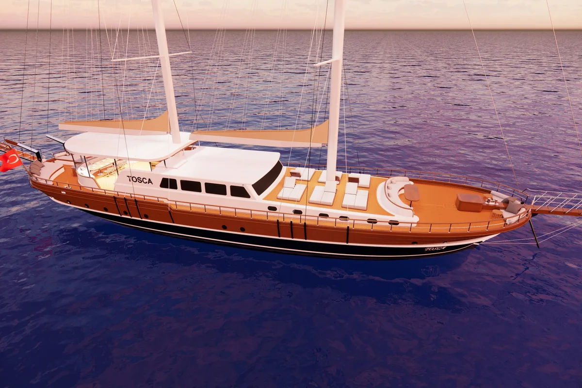 Exterior view of Tosca, a Gulet Motoryacht motor yacht at Marmaris, Turkey