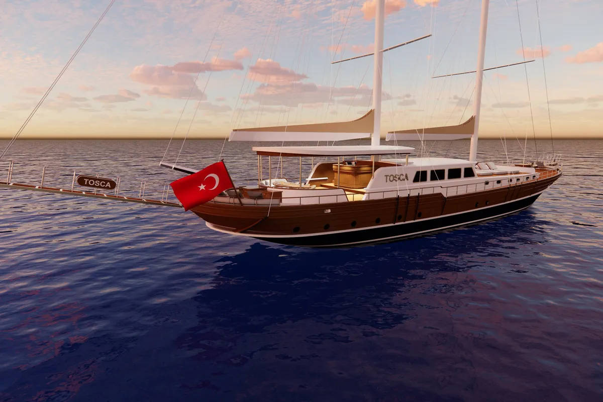 Exterior view of Tosca, a Gulet Motoryacht motor yacht at Marmaris, Turkey