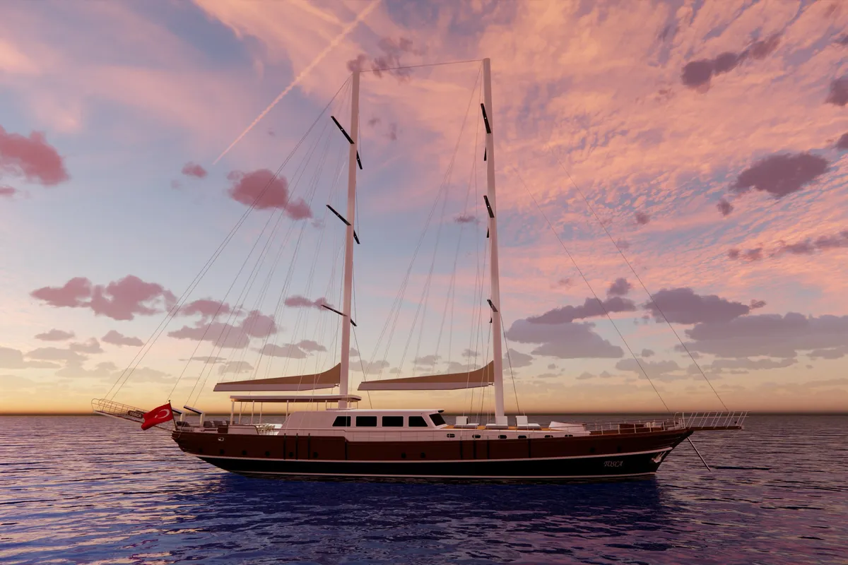 Exterior view of Tosca, a Gulet Motoryacht motor yacht at Marmaris, Turkey