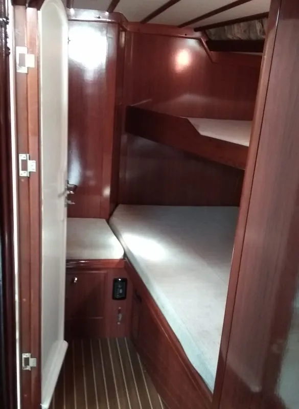 Cabin on Delfios, a Ocean Star 56.1 sailboat at Preveza, Greece