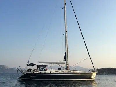 Cockpit of Delfios, a Ocean Star 56.1 sailboat at Preveza, Greece