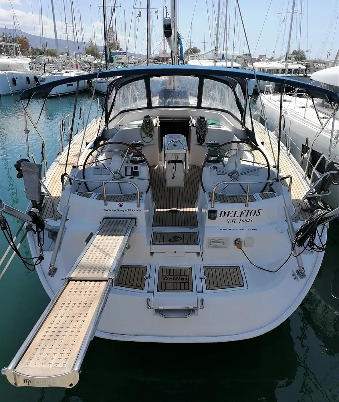 Exterior view of Delfios, a Ocean Star 56.1 sailboat at Preveza, Greece
