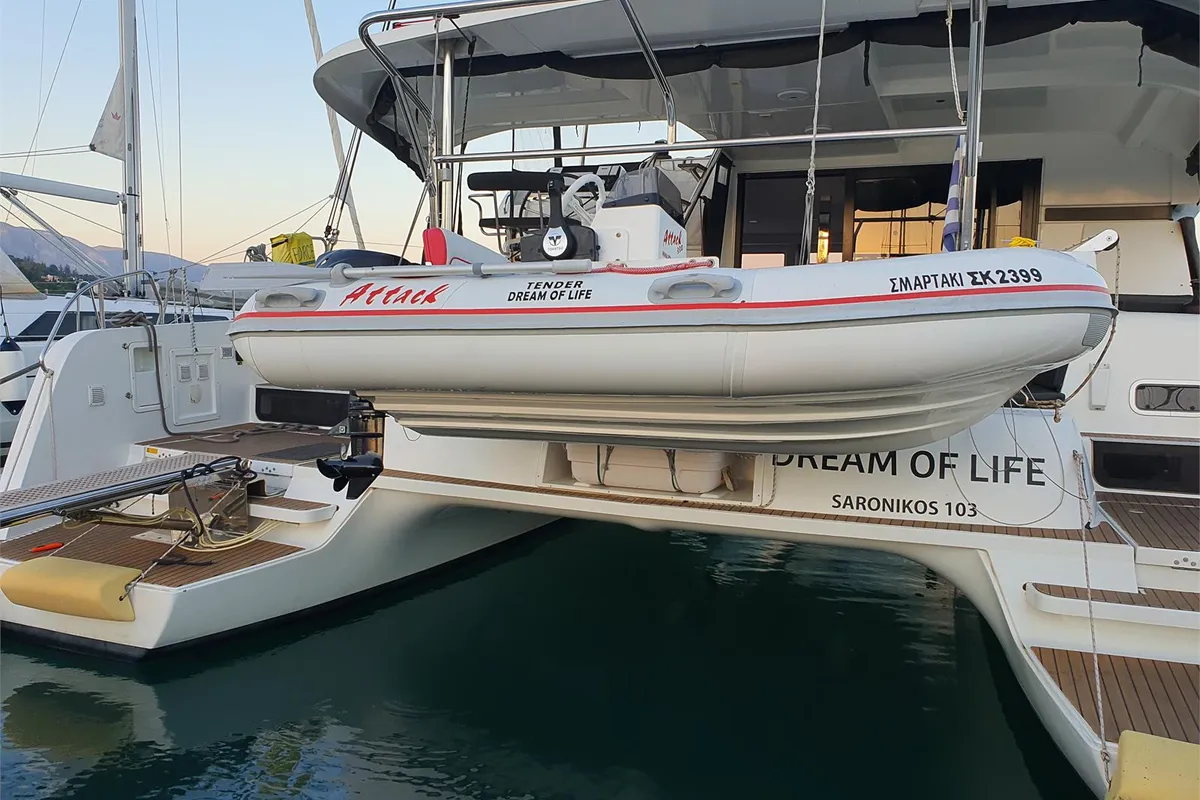Dream of Life, a Lagoon 42 catamaran at Kontokali, Greece