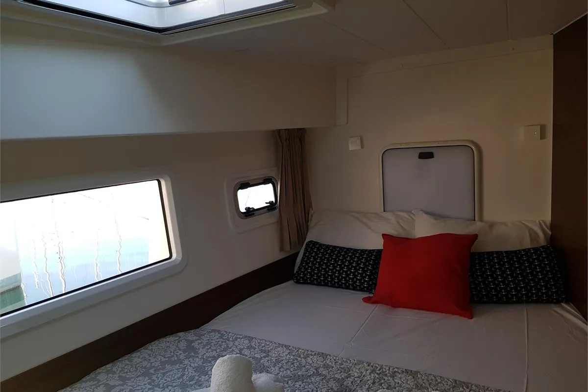 Cabin on Dream of Life, a Lagoon 42 catamaran at Kontokali, Greece
