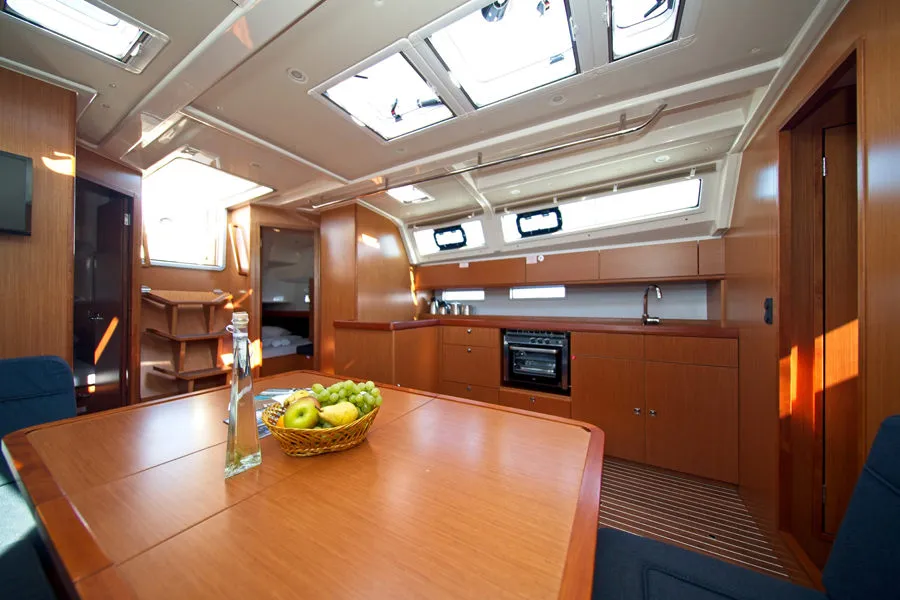 Galley of MH 79, a Bavaria Cruiser 46 sailboat at Murter, Croatia
