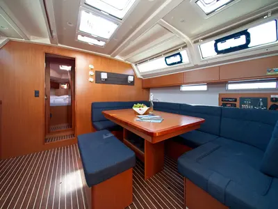 Salon of MH 79, a Bavaria Cruiser 46 sailboat at Murter, Croatia