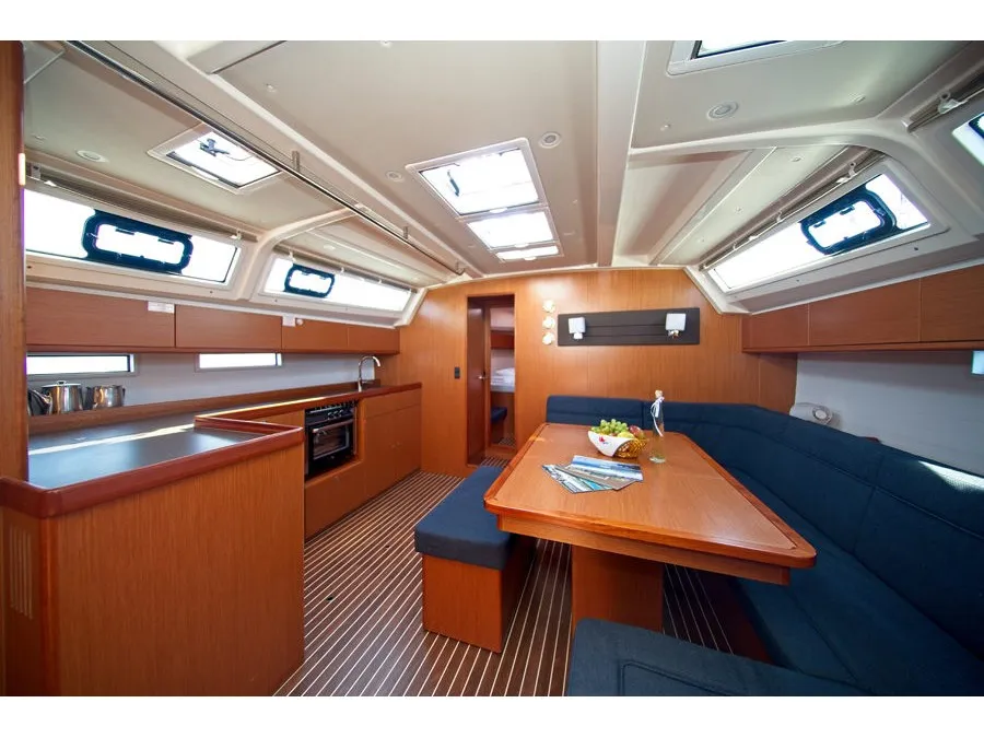 Salon of MH 79, a Bavaria Cruiser 46 sailboat at Murter, Croatia