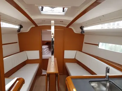 Salon of Romana, a Jeanneau Sun Odyssey 349 sailboat at Grad Pula, Croatia