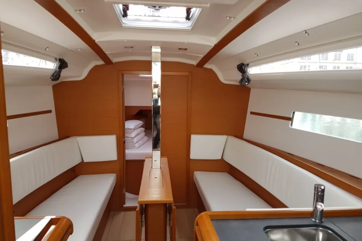Salon of Romana, a Jeanneau Sun Odyssey 349 sailboat at Grad Pula, Croatia