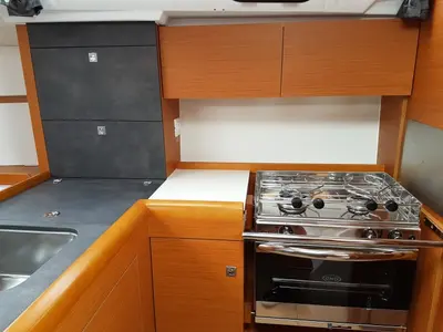 Galley of Romana, a Jeanneau Sun Odyssey 349 sailboat at Grad Pula, Croatia