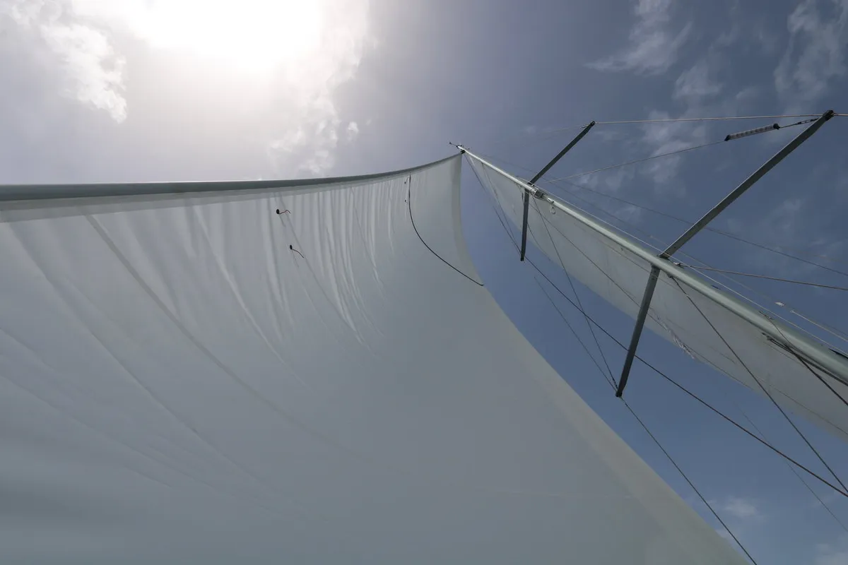 Exterior view of Aqua Fun, a Jeanneau Sun Odyssey 490 sailboat at Lavrion, Greece