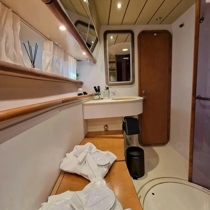 BLUE DREAM, a Ferretti 52 motor yacht at Piraeus, Greece