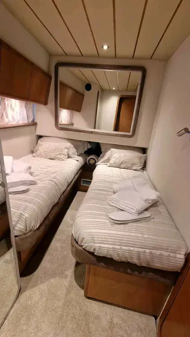 BLUE DREAM, a Ferretti 52 motor yacht at Piraeus, Greece