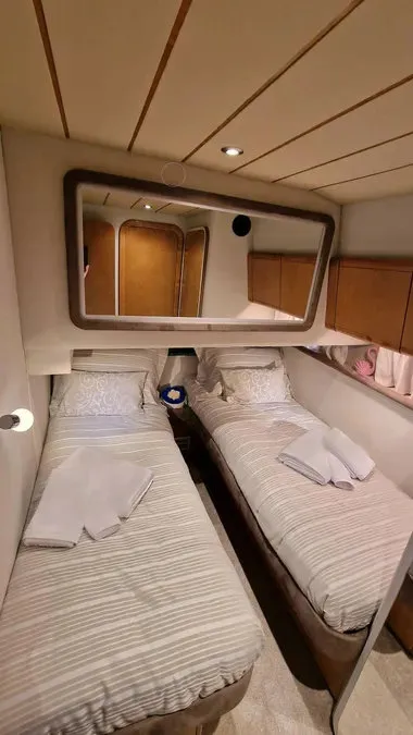 BLUE DREAM, a Ferretti 52 motor yacht at Piraeus, Greece