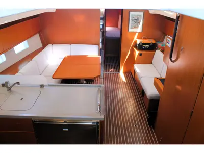Galley of Amaryllis, a Bavaria C45 Style sailboat at Lavrion, Greece
