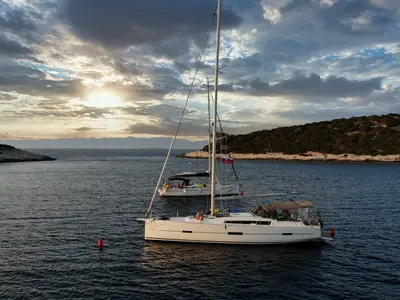 Divna, a Dufour 460 GL sailboat at Kaštela, Croatia