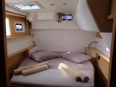 Cabin on Cabin 1, a Lagoon 450 Fly catamaran at Municipal Unit of Lefkada, Greece