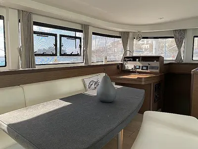 Salon of Orsa, a Lagoon 42 - 4 + 2 cab. catamaran at Skiathos, Greece