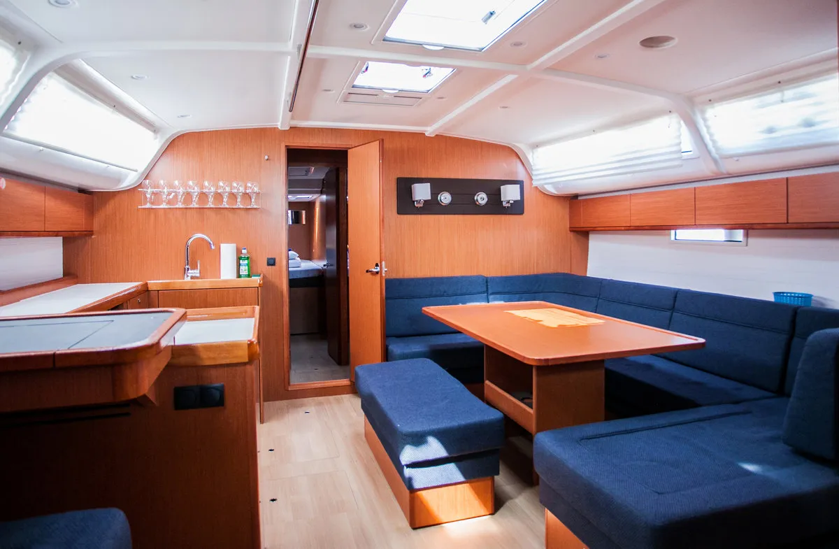 Salon of Summer Smile, a Bavaria Cruiser 51 sailboat at Split, Croatia
