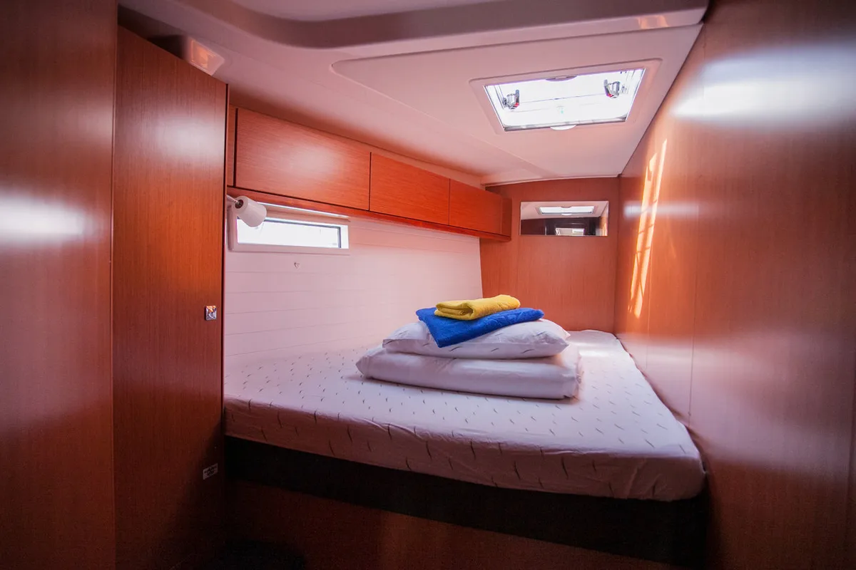Cabin on Summer Smile, a Bavaria Cruiser 51 sailboat at Split, Croatia