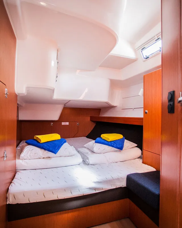Cabin on Summer Smile, a Bavaria Cruiser 51 sailboat at Split, Croatia