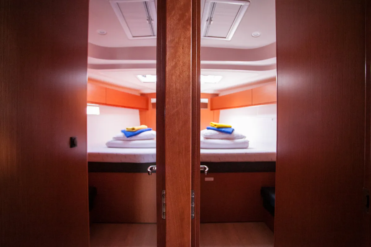 Cabin on Summer Smile, a Bavaria Cruiser 51 sailboat at Split, Croatia