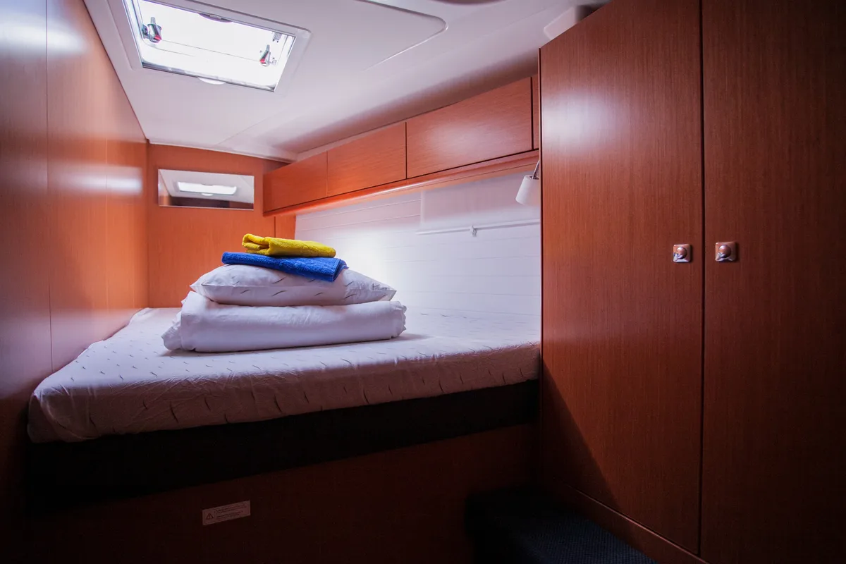 Cabin on Summer Smile, a Bavaria Cruiser 51 sailboat at Split, Croatia