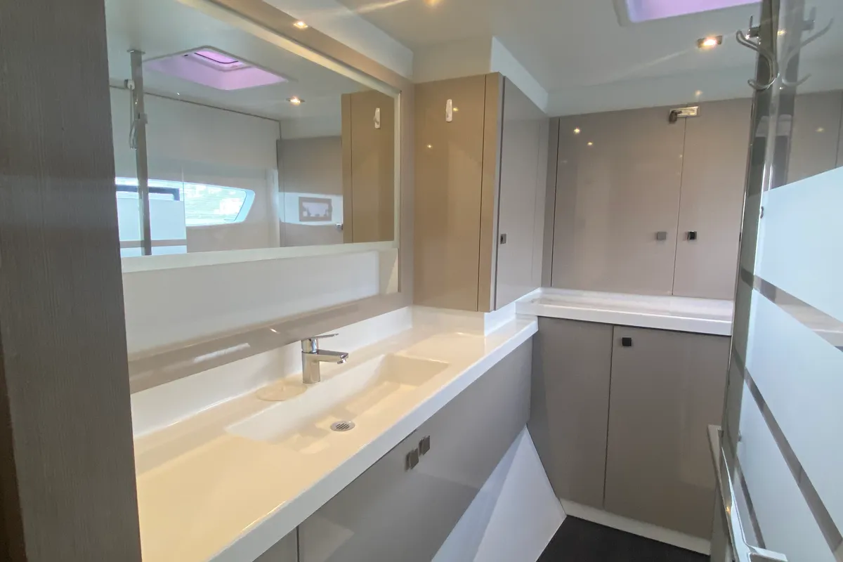 Head on Love A Fayre, a Fountaine Pajot Astréa 42 catamaran at Road Town, British Virgin Islands