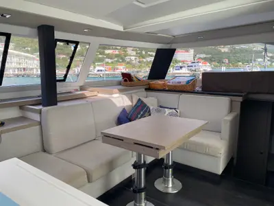 Salon of Love A Fayre, a Fountaine Pajot Astréa 42 catamaran at Road Town, British Virgin Islands