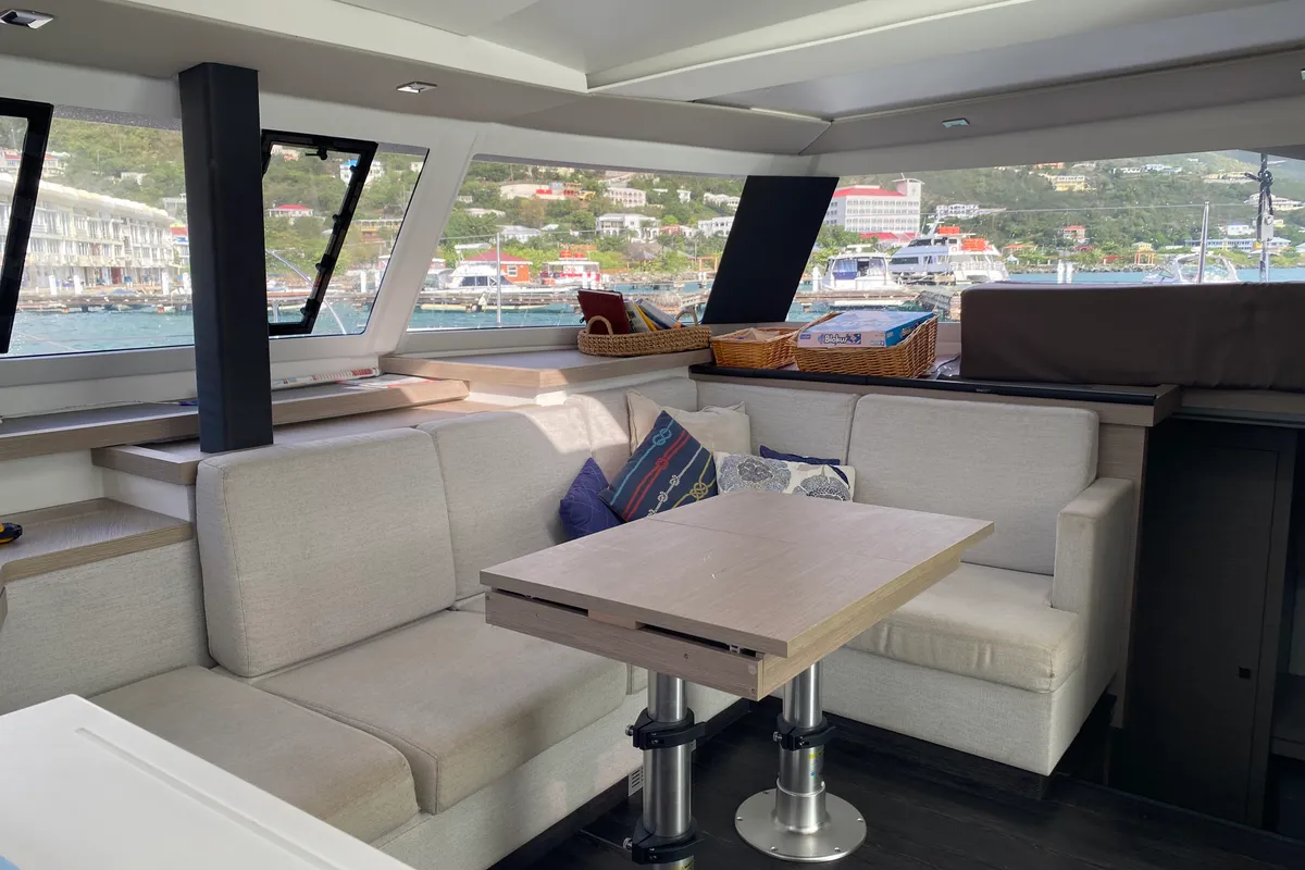 Salon of Love A Fayre, a Fountaine Pajot Astréa 42 catamaran at Road Town, British Virgin Islands