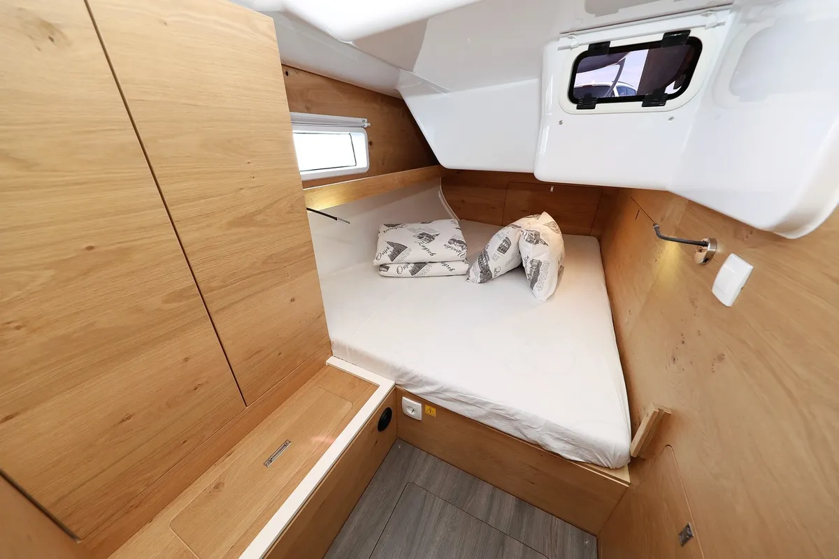 Cabin on Bava, a Elan Impression 45 sailboat at Grad Biograd na Moru, Croatia