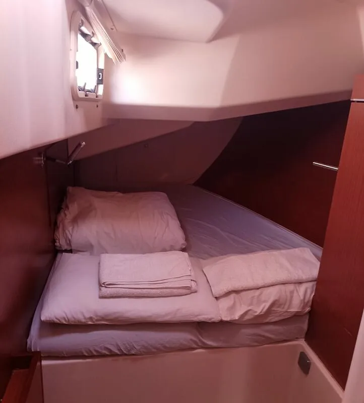 Cabin on Pina, a Hanse 445 sailboat at Fethiye, Turkey