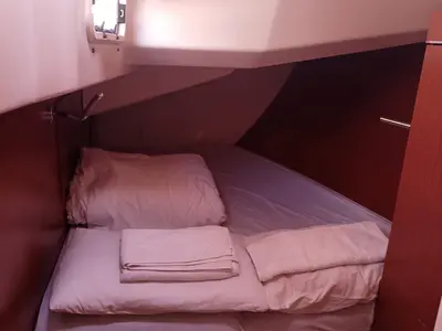 Cabin on Pina, a Hanse 445 sailboat at Fethiye, Turkey