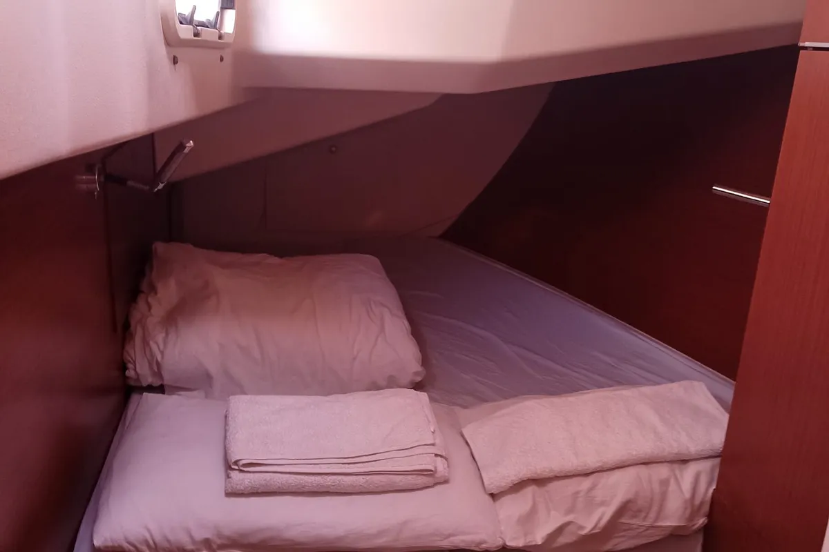 Cabin on Pina, a Hanse 445 sailboat at Fethiye, Turkey