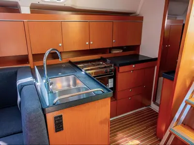 Galley of Pina, a Hanse 445 sailboat at Fethiye, Turkey