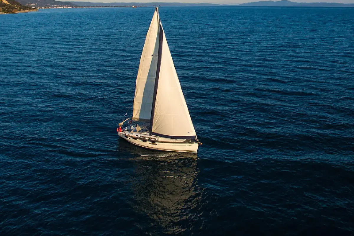 Exterior view of Eleni, a Jeanneau Sun Odyssey 44 i sailboat at Volos, Greece