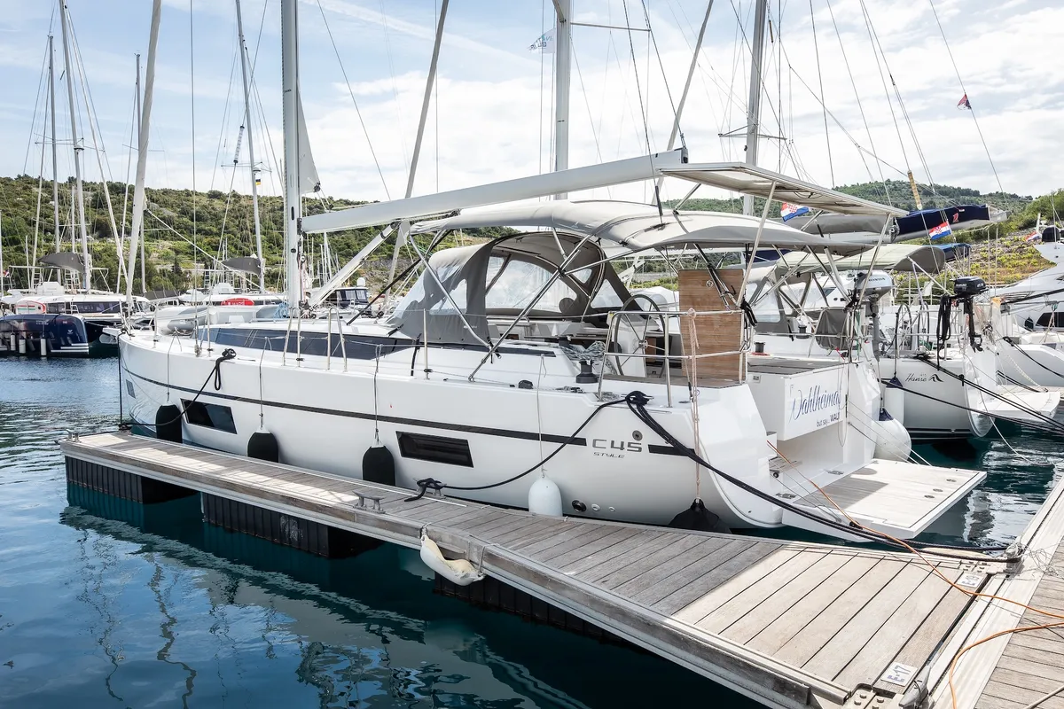 Wahlheimat, a Bavaria C45 Style sailboat at Primošten, Croatia