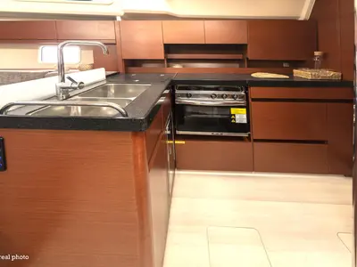 Cabin on Bea, a Hanse 458 sailboat at Puntone di Scarlino, Italy