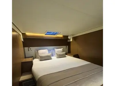Cabin on DELUXE, a Lagoon 52F catamaran at Sant Antoni de Portmany, Spain