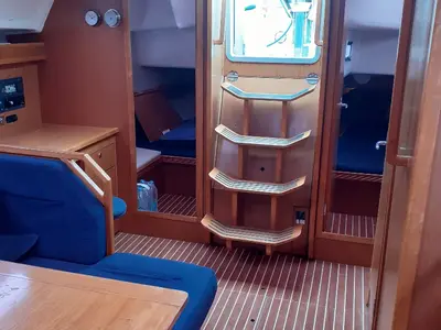 Salon of Beta , a Bavaria 43 Cruiser sailboat at Municipal Unit of Lefkada, Greece