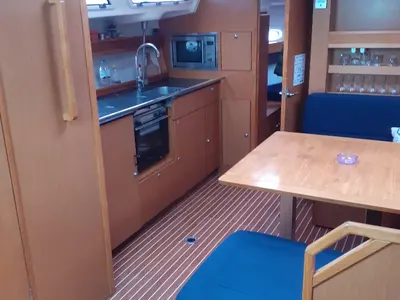 Galley of Beta , a Bavaria 43 Cruiser sailboat at Municipal Unit of Lefkada, Greece