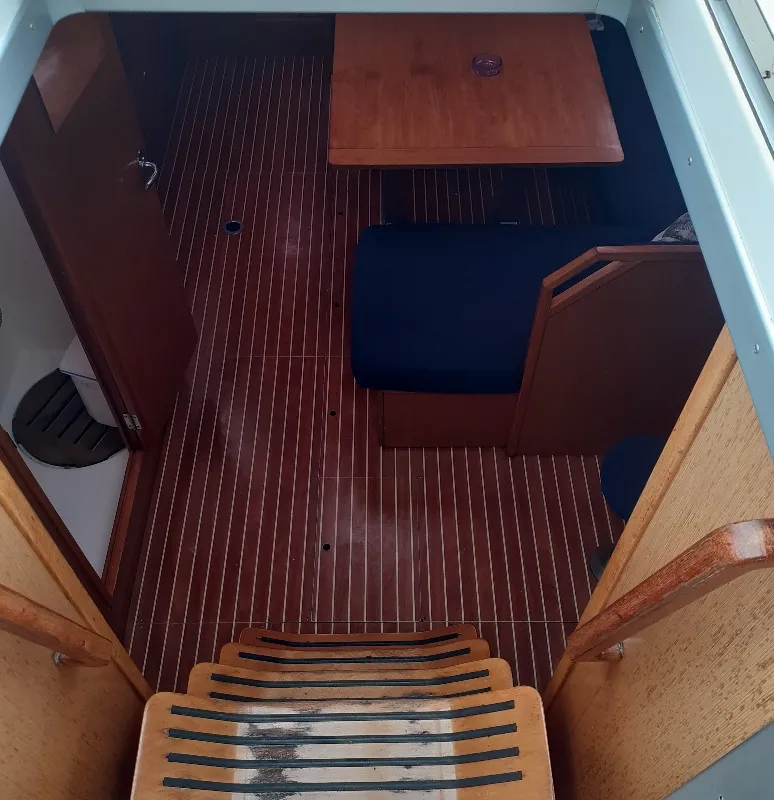 Salon of Beta , a Bavaria 43 Cruiser sailboat at Municipal Unit of Lefkada, Greece