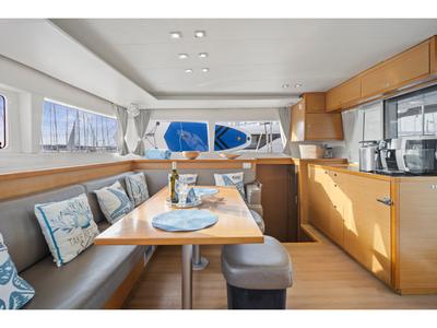 Salon of MAJESTIC, a Lagoon 450 catamaran at Grad Šibenik, Croatia
