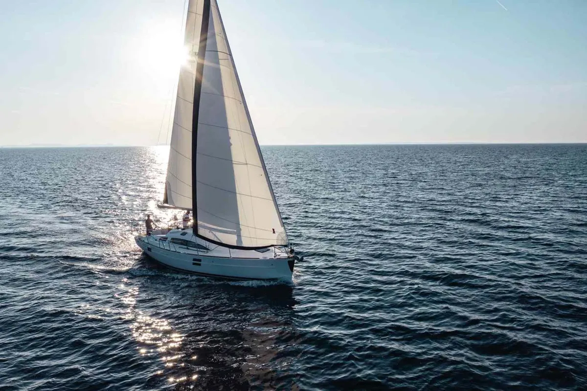 Exterior view of Top Secret, a Elan Impression 40.1 sailboat at Pula, Croatia