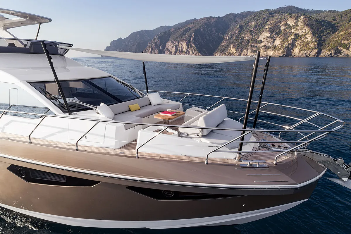 Exterior view of ALUMINIA, a Azimut 60 motorboat at Grad Kaštela, Croatia