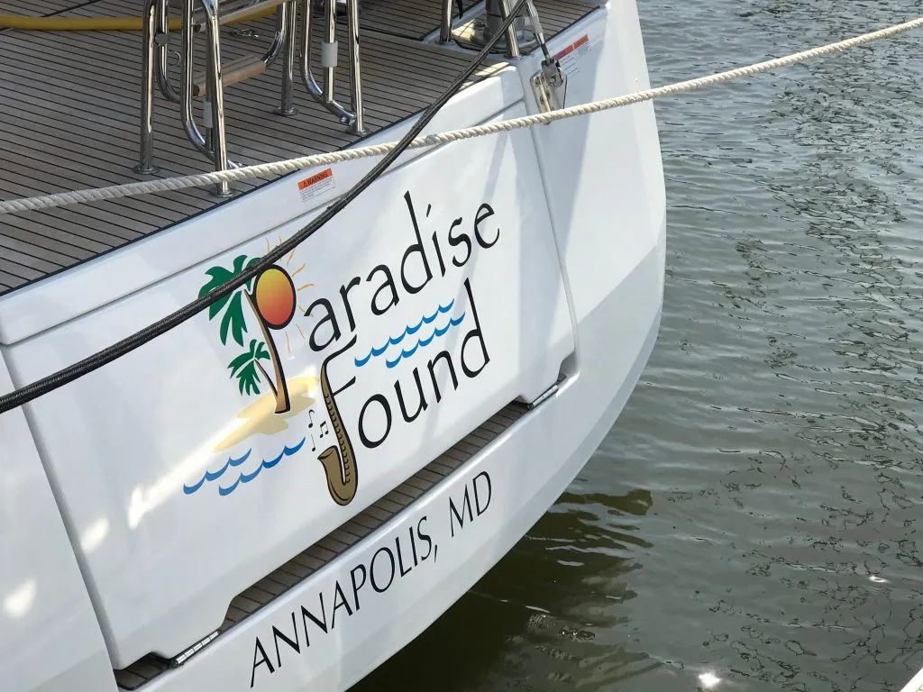 Paradise Found, a Jeanneau 54 sailboat at Ribishi, Saint Vincent and the Grenadines